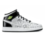 Air Jordan 1 Mid SE "DIY" White Black Volt