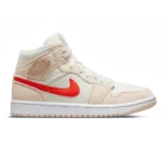 Air Jordan 1 Mid SE "Corduroy" Sail Orange Quartz White