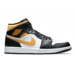 Air Jordan 1 Mid "Black University Gold" White Pollen Black