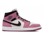 Air Jordan 1 Mid SE Berry Pink Light Bone White Black