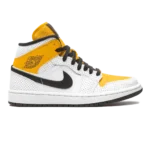 Air Jordan 1 Mid "Perforated" White University Gold