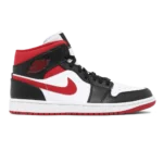 Air Jordan 1 Mid White Gym Red Black