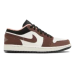 Air Jordan 1 Low "Mocha" Light Chocolate Black Crimson Bliss