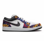 Air Jordan 1 Low "Nothing But Net" White Dark Obsidian Team Red