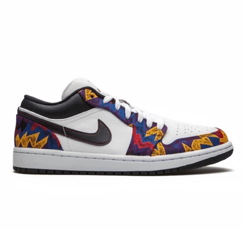 1 Air Jordan 1 Low "Nothing But Net" White Dark Obsidian Team Red – תמונה 1