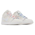 ⁦Air Jordan 1 Mid Phantom Igloo Purple Rise⁩ – תמונה ⁦2⁩