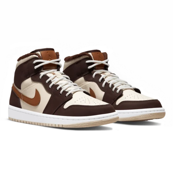 ⁦Air Jordan 1 Mid SE Cream Dark Chocolate⁩ – תמונה ⁦2⁩