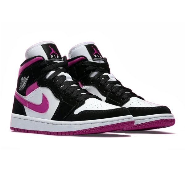 ⁦Air Jordan 1 Mid Black Cactus Flower⁩ – תמונה ⁦2⁩