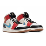⁦Air Jordan 1 Mid SE Sail Red Blue White⁩ – תמונה ⁦2⁩