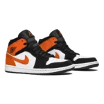 ⁦Air Jordan 1 Mid "Shattered Backboard" Black Starfish White⁩ – תמונה ⁦2⁩
