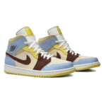 ⁦Air Jordan 1 Mid x Maison Château Rouge "Fearless" Pale Vanilla Cinnamon⁩ – תמונה ⁦2⁩
