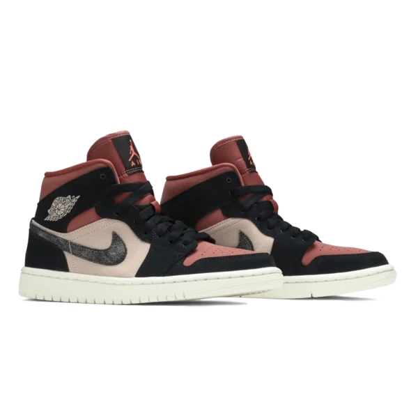 ⁦Air Jordan 1 Mid Particle Beige Canyon Rust Sail⁩ – תמונה ⁦2⁩