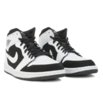 ⁦Air Jordan 1 Retro Mid "Tuxedo" White Black⁩ – תמונה ⁦2⁩