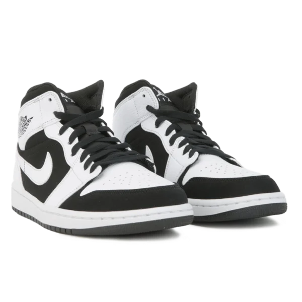⁦Air Jordan 1 Retro Mid "Tuxedo" White Black⁩ – תמונה ⁦2⁩