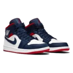 ⁦Air Jordan 1 Mid SE "Olympic" White Midnight Navy Red⁩ – תמונה ⁦2⁩