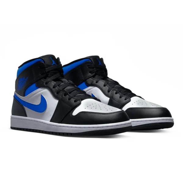 ⁦Air Jordan 1 Mid Racer Blue White Black⁩ – תמונה ⁦2⁩