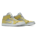 ⁦Air Jordan 1 Mid SE Grey Fog Lemon Wash White⁩ – תמונה ⁦2⁩