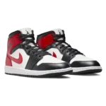 ⁦Air Jordan 1 Mid Gym Red White Black⁩ – תמונה ⁦2⁩