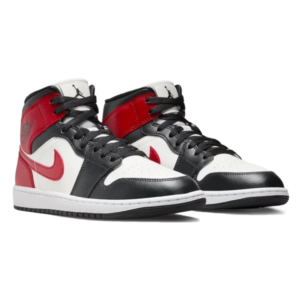 ⁦Air Jordan 1 Mid Gym Red White Black⁩ – תמונה ⁦2⁩