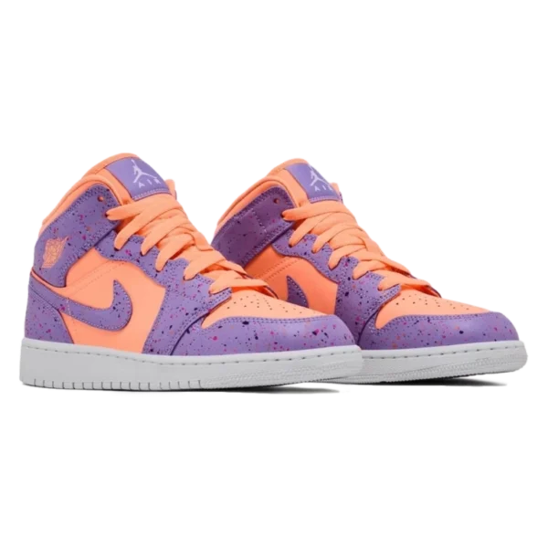 ⁦Air Jordan 1 Mid SE Orange Pulse Atomic Violet⁩ – תמונה ⁦2⁩