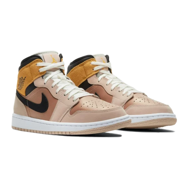 ⁦Air Jordan 1 Mid SE Particle Beige Metallic Red Bronze Black⁩ – תמונה ⁦2⁩