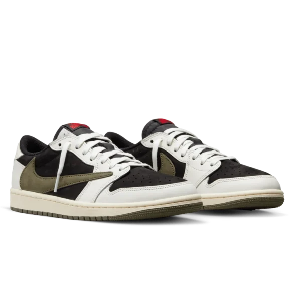 ⁦Air Jordan 1 Low x Travis Scott Medium Olive⁩ – תמונה ⁦2⁩