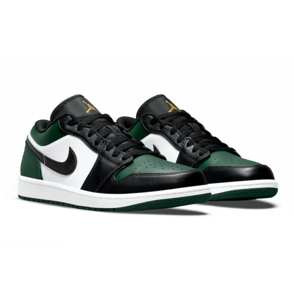 ⁦Air Jordan 1 Low "Green Toe" Noble Green Pollen White Black⁩ – תמונה ⁦2⁩