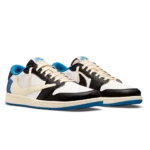 ⁦Air Jordan 1 Low x Travis Scott x Fragment Sail Military Blue Black⁩ – תמונה ⁦2⁩