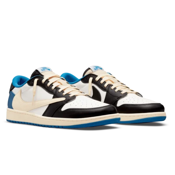 ⁦Air Jordan 1 Low x Travis Scott x Fragment Sail Military Blue Black⁩ – תמונה ⁦2⁩