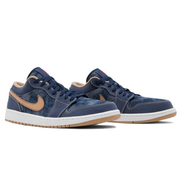 ⁦Air Jordan 1 Low SE "Denim" Midnight Navy Muslin⁩ – תמונה ⁦2⁩
