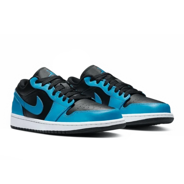 ⁦Air Jordan 1 Low Laser Blue Black White⁩ – תמונה ⁦2⁩