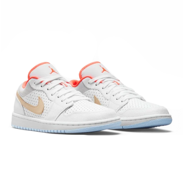 ⁦Air Jordan 1 Low White Flash Crimson Psychic Blue Sesame⁩ – תמונה ⁦2⁩