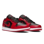 ⁦Air Jordan 1 Low "Reverse Bred" Black Gym Red⁩ – תמונה ⁦2⁩