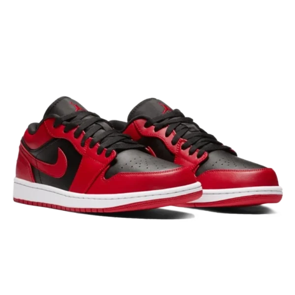 ⁦Air Jordan 1 Low "Reverse Bred" Black Gym Red⁩ – תמונה ⁦2⁩