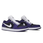 ⁦Air Jordan 1 Low Court Purple Black White⁩ – תמונה ⁦2⁩