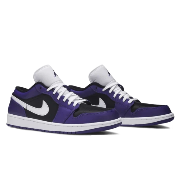 ⁦Air Jordan 1 Low Court Purple Black White⁩ – תמונה ⁦2⁩