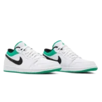 ⁦Air Jordan 1 Low White Lucky Green Black⁩ – תמונה ⁦2⁩