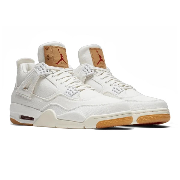 ⁦Air Jordan 4 Retro x  Levi's White Denim⁩ – תמונה ⁦2⁩