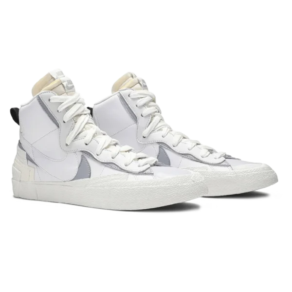 ⁦Nike Blazer Mid x Sacai White Grey⁩ – תמונה ⁦2⁩