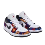 ⁦Air Jordan 1 Low "Nothing But Net" White Dark Obsidian Team Red⁩ – תמונה ⁦2⁩