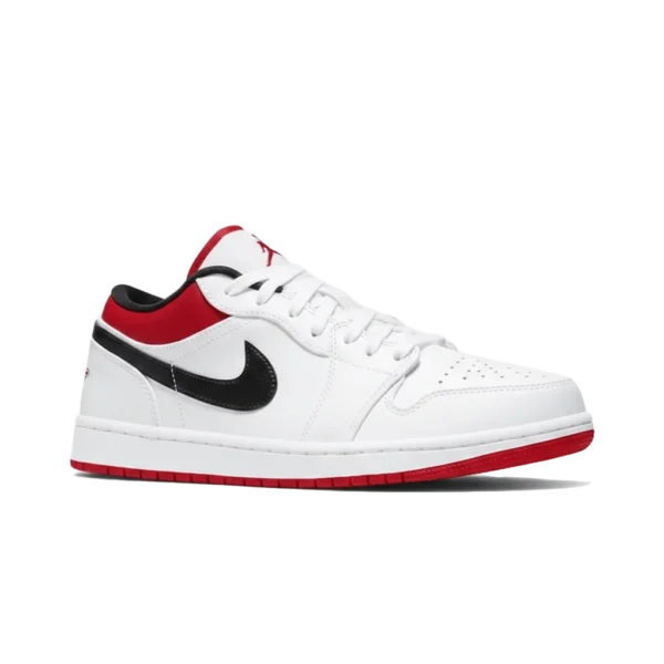 ⁦Air Jordan 1 Low White University Red Black⁩ – תמונה ⁦2⁩