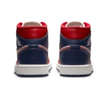 ⁦Air Jordan 1 Mid SE Gym Red Midnight Navy⁩ – תמונה ⁦3⁩