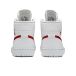 ⁦Air Jordan 1 Mid White University Red⁩ – תמונה ⁦3⁩