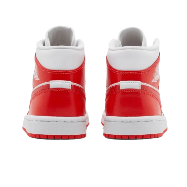 ⁦Air Jordan 1 Mid Habanero Red White⁩ – תמונה ⁦3⁩