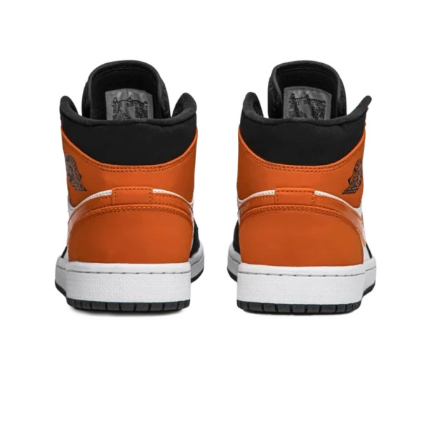 ⁦Air Jordan 1 Mid "Shattered Backboard" Black Starfish White⁩ – תמונה ⁦3⁩