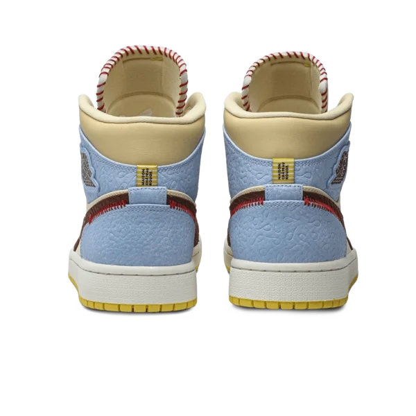 ⁦Air Jordan 1 Mid x Maison Château Rouge "Fearless" Pale Vanilla Cinnamon⁩ – תמונה ⁦3⁩