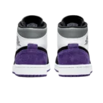 ⁦Air Jordan 1 Mid SE White Black Varsity Purple⁩ – תמונה ⁦3⁩