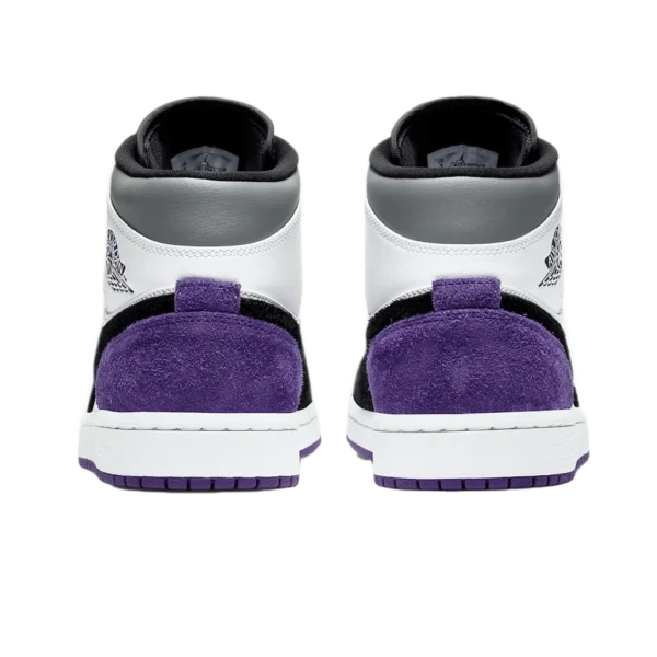 ⁦Air Jordan 1 Mid SE White Black Varsity Purple⁩ – תמונה ⁦3⁩
