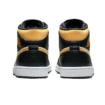 ⁦Air Jordan 1 Mid "Black University Gold" White Pollen Black⁩ – תמונה ⁦3⁩