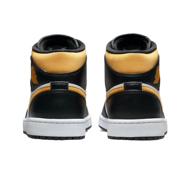 ⁦Air Jordan 1 Mid "Black University Gold" White Pollen Black⁩ – תמונה ⁦3⁩